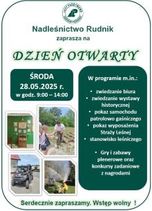 Zapraszamy na dzień otwarty Nadleśnictwa Rudnik
